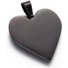 Přívěsky Šperky4U Černý ocelový přívěšek srdce DR1323 K