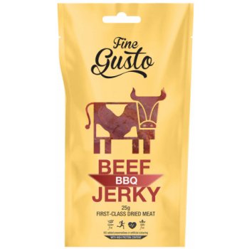 Fine Gusto Sušené maso hovězí Jerky BBQ 25 g