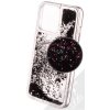 Pouzdro a kryt na mobilní telefon Apple Pouzdro 1Mcz Liquid Hexagon Sparkle ochranné s přesýpacím efektem třpytek Apple iPhone 13 Pro černé