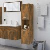 Koupelnový nábytek Nábytek XL Koupelnová skříňka kouřový dub 30x30x130 cm kompozitní dřevo