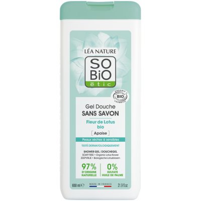 SO’BiO étic sprchový gel s lotosovým květem 650 ml – Sleviste.cz