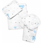 Baby Nellys Luxusní sada pro panenku zavinovačka peřinka a polštářek I love boy – Zboží Dáma