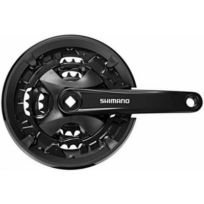 Kliky SHIMANO FC-MT101-L, 170mm, 40-30-22 zubů, černé, s krytem, 9 speed, pro osu čtyřhran – Hledejceny.cz