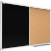 Tabule Allboards CO96BKB Korková a magnetická křídová tabule COMBI v hliníkovém rámu 90 x 60 cm
