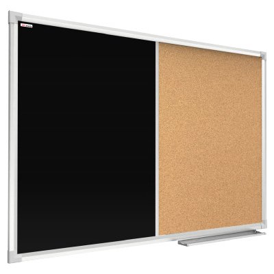 Allboards CO129BKB Korková a magnetická křídová tabule COMBI v hliníkovém rámu 120 x 90 cm – Zboží Živě