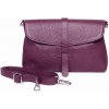 Kabelka Tmavěvínová kožená kabelka na rameno do ruky/crossbody no. 222