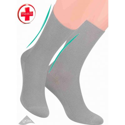 Steven zdravotní ponožky 018 šedá – Zboží Mobilmania