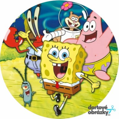 Jedlý tisk SPONGEBOB ● materiál: JEDLÝ PAPÍR Ⓜ️, ● velikost: průměr 22 cm ☝ – Zboží Mobilmania