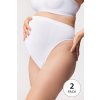Těhotenské kalhotky Hanna Style 2PACK těhotenská tanga Hanna antibakteriální bílá