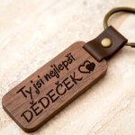 Přívěsek na klíče Ahome Dřevěná Nejlepší Dědeček – Zboží Dáma