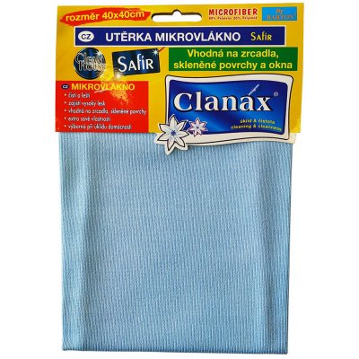 Clanax Safír utěrka mikrovlákno 40 x 40 cm 1 ks – Zbozi.Blesk.cz