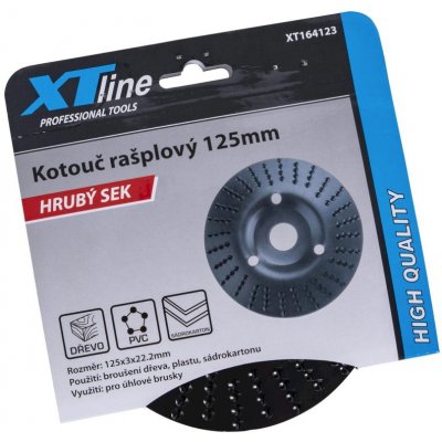 XTLINE Kotouč rašplový 125x3x22,2mm hrubý XT164123 – Zboží Mobilmania