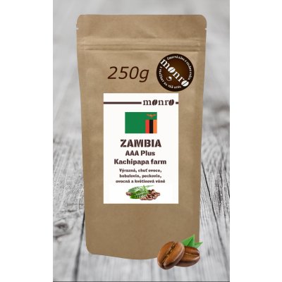 MONRO ZAMBIA AAA PLUS KACHIPAPA FARM KÁVA ARABIKA zrnková 250 g – Hledejceny.cz
