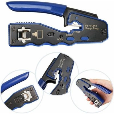 W-STAR W-star Krimpovací kleště RJ45 WSEZ670 profesionální kleště EZ Cat6, Cat5, RJ45EZ, STP WSEZ670 – Zboží Dáma