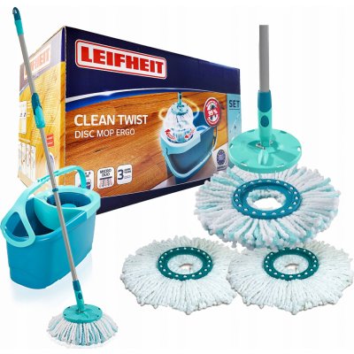 Leifheit Kbelík a rotační mop Clean Twist Ergo s 3 náplněmi 35 cm