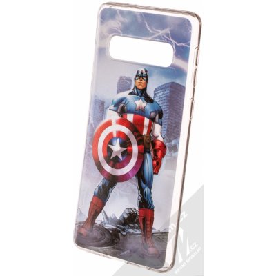 Pouzdro Marvel Kapitán Amerika 003 TPU Samsung Galaxy S10 modré