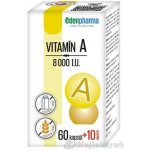EDENPharma Vitamin A 8000 I.U. 60+10 kapslí – Hledejceny.cz