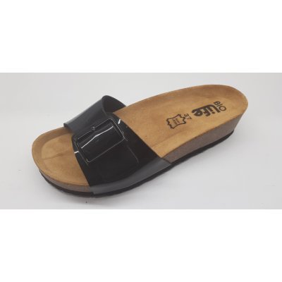 Bio Life Lotta 1712.130 zdravotní pantofle na klínu černá – Zboží Dáma