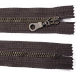 WICO Kovový zip no.5 nerozepínací 18cm tmavě hnědý (staromosazné zoubky) – Hledejceny.cz