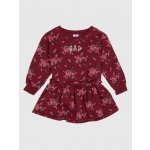 GAP Baby mikinové šaty s logem Červená – Sleviste.cz