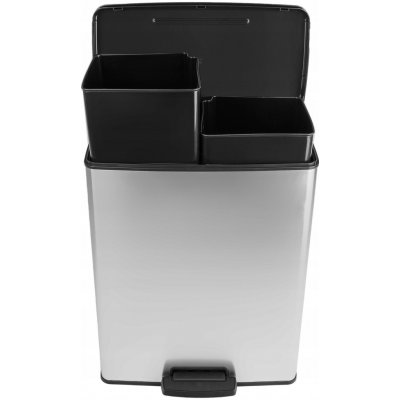 Curver DECO BIN DUO 26L+26L Odpadkový koš stříbrný 01129-C70 – Sleviste.cz