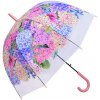 Deštník Hortenzie dámský vystřelovací deštník sv.růžový