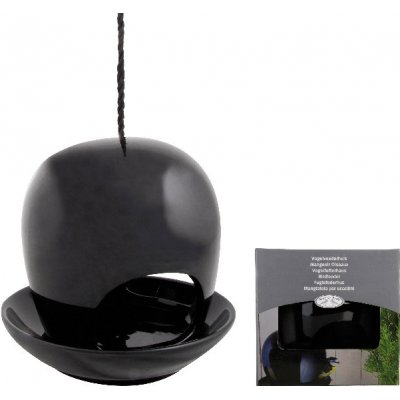 Esschert Design krmítko keramické "BEST FOR BIRDS", 18 x 18 cm, černé – Hledejceny.cz