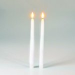 ACA Lighting Vánoční dekorace 2 voskové bílé svíčky LED teplá bílá na baterie 2xAAA ON/OFF dálkové ovládání IP20 2,2x27cm X0721195 – Sleviste.cz