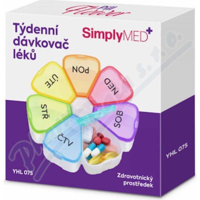 SimplyMed Dávkovač léků týdenní YHL075 Flower – Hledejceny.cz