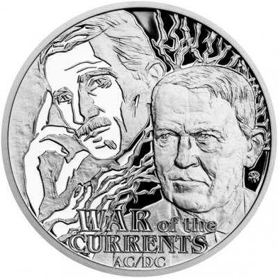 Česká mincovna Stříbrná mince Nikola Tesla Válka proudů proof 1 oz – Zbozi.Blesk.cz