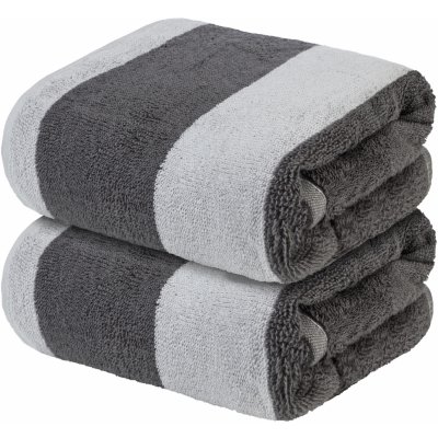 Livarno home Prémiový froté ručník 50 x 100 cm 2 ks tmavě šedá s světle šedá – Zboží Mobilmania
