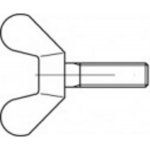 TOOLCRAFT TO-5447511 křídlové šrouby M8 20 mm DIN 316 mosaz 50 ks