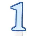 PartyDeco Narozeninová svíčka s číslem 1 modrá – Sleviste.cz