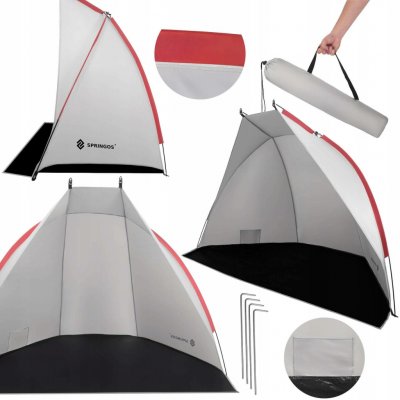 Springos Plážový Stan šedý, voděodolný, s UV filtrem, 210 cm – Zboží Mobilmania