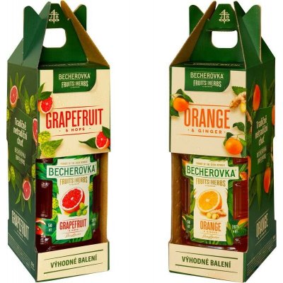 Becherovka Duopack Orange a Grapefruit 20% 2 x 0,5 l (karton) – Hledejceny.cz