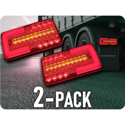 KAMAR LED zadní světlo 12/24V, 4 funkce/2-pack! [L2301] | Zboží Auto