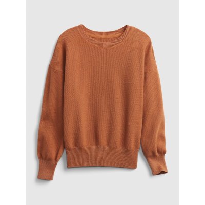 Hnědý holčičí svetr solid slouchy pullover – Hledejceny.cz