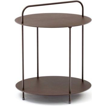 Ezeis Plip Zahradní kovový odkládací stolek 45 cm hnědá