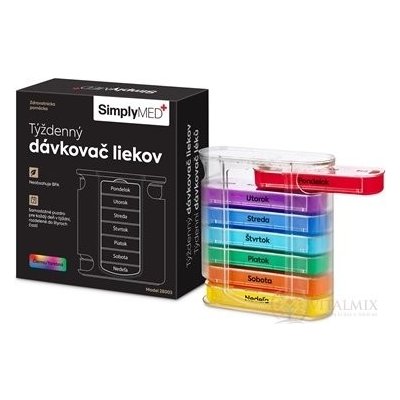 SimplyMED Týdenní dávkovač léků vysouvací model 28003 – Hledejceny.cz