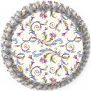 Alvarak košíčky na muffiny Béžové s květinami a spirálami 50ks 3,2x5 cm