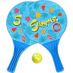 Pálky plážové 37,5 cm modré 2 ks s míčkem 4 cm – Zboží Živě