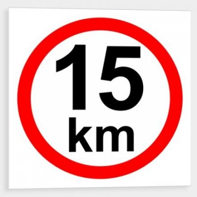 Omezení rychlosti 15 km/h Samolepka 105 x 105 mm tl. 0.1 mm - Kód: 16824 – Zbozi.Blesk.cz