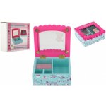 Teddies Skříňka šperkovnice Princess odklápěcí vrch dřevo 12,5x12x5x5cm v krabičce – Hledejceny.cz