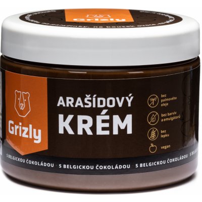 GRIZLY Arašídový krém s belgickou čokoládou 500 g