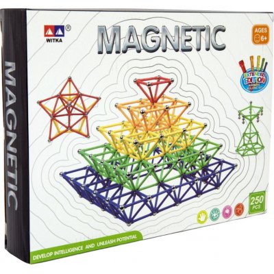 Teddies Magnetická stavebnice 250 ks – Zboží Mobilmania