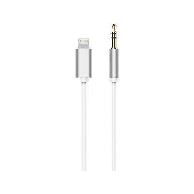 AUX kabel pro iPhone Lightning - 3,5mm jack, stříbrný – Zboží Živě