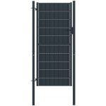 Plotová branka PVC a ocel 100 x 124 cm antracitová 670669 – Sleviste.cz