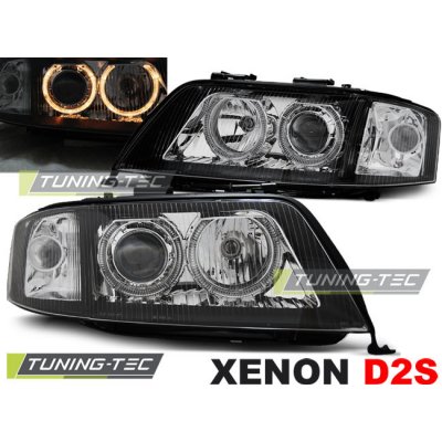 Tuning-Tec Přední čirá xenonová světla Audi A6 (2001 - 2005) - xenon D2S - Angel Eyes – Hledejceny.cz