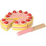 Bigjigs Toys jahodový dort krájecí dřevěný – Sleviste.cz