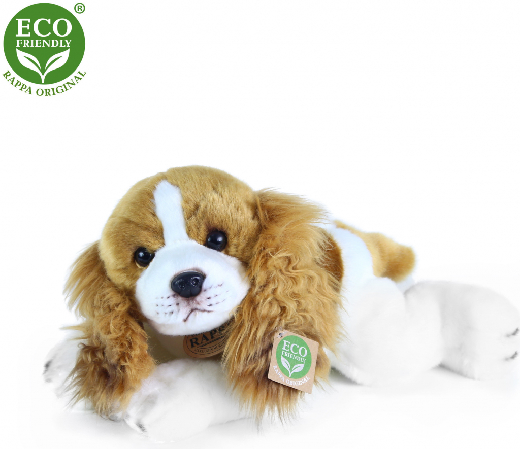 Eco-Friendly Rappa pes Kavalír King Charles španěl ležící 30 cm